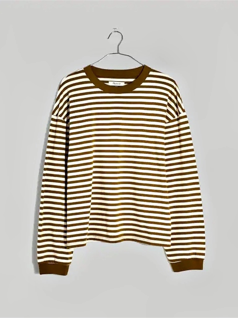Madewell Supima® Cotton Essential Long-Sleeve Tee in Zetta Stripe Large